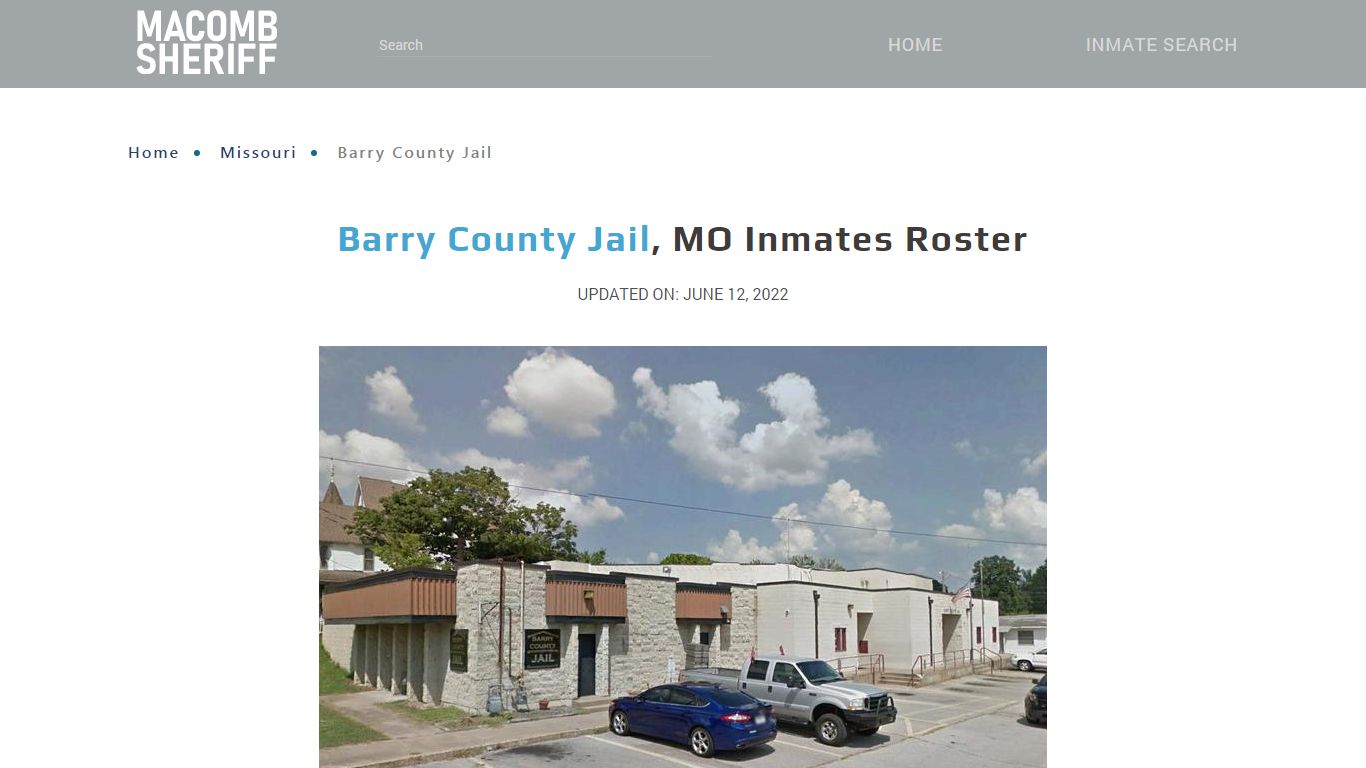 Barry County Jail, MO Jail Roster, Name Search